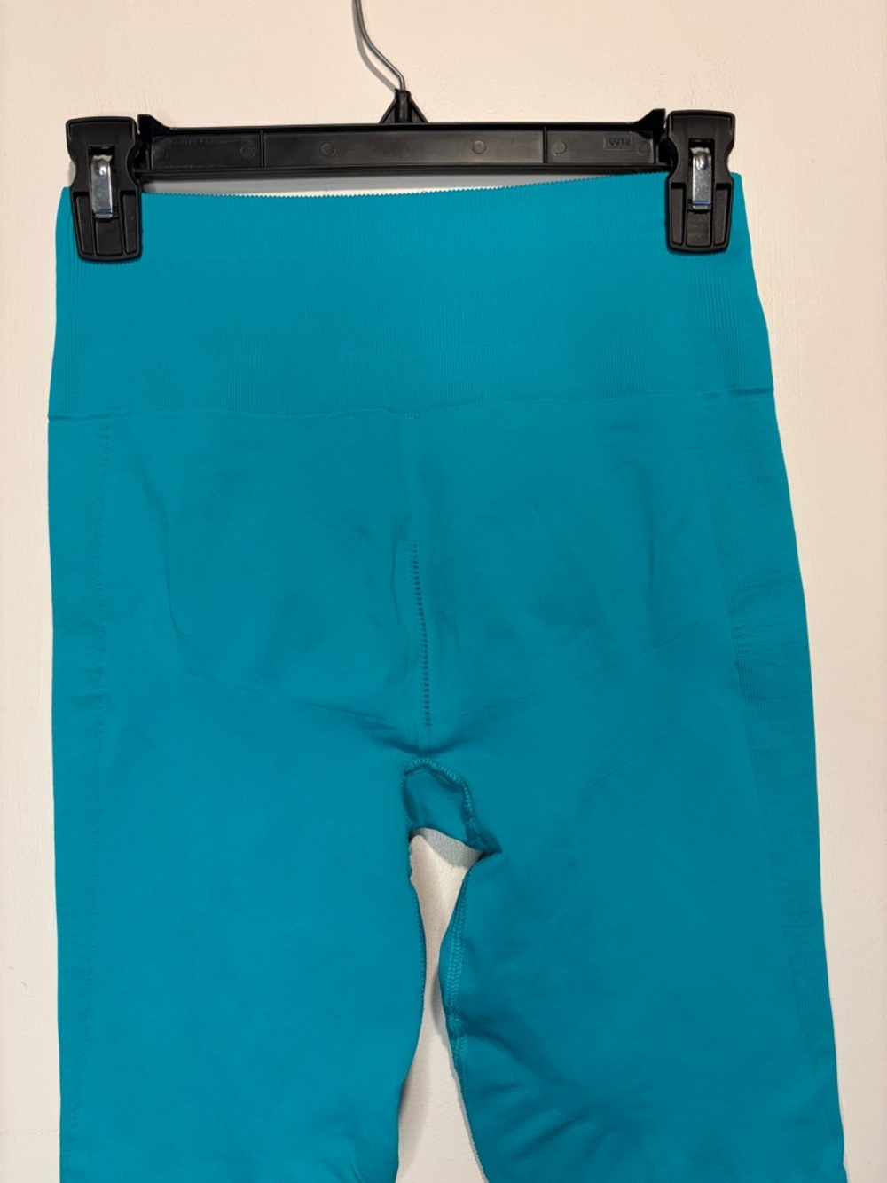 Lululemon Zone In Crop Leggings Peacock Teal Compression Seamless Approx SZ 4 - Picture 5 of 10